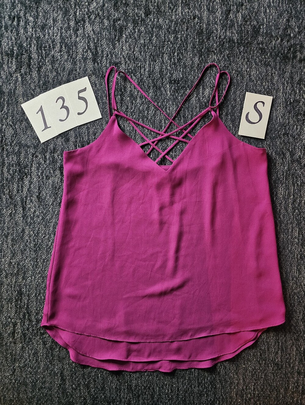Express Crisscross V-Neck Cami - Magenta